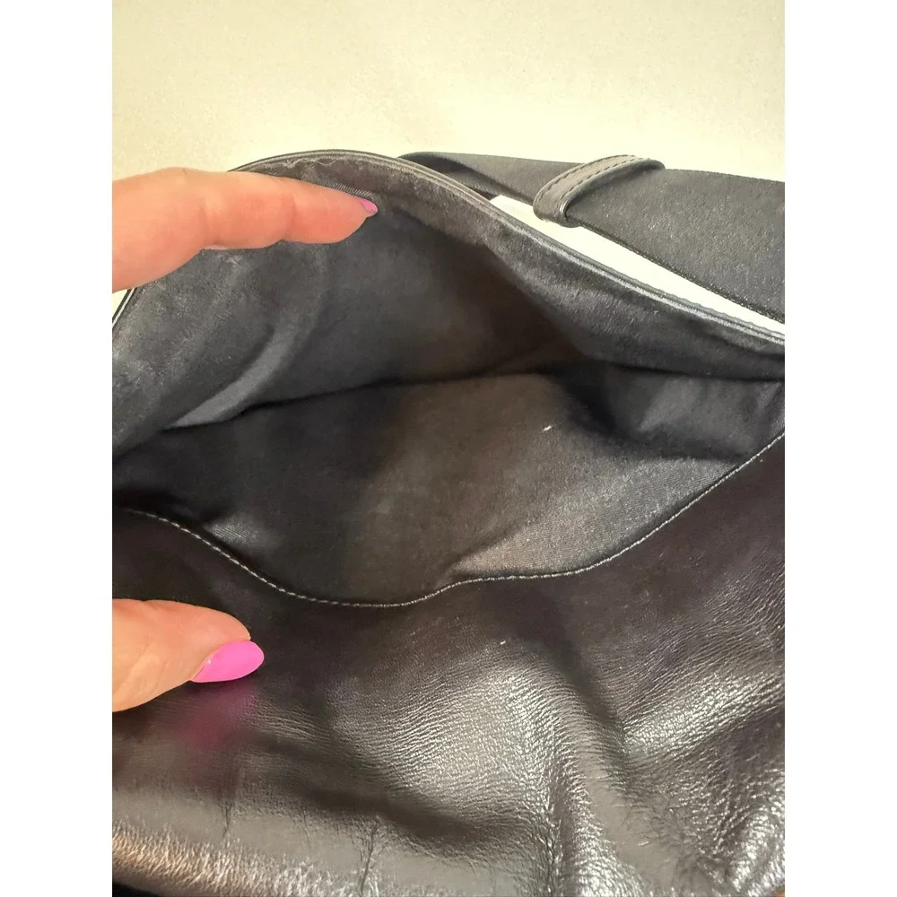 Coach F54771 Mens Charles Small Messenger Bag Black with Brown Signature Leather - Picture 11 of 11